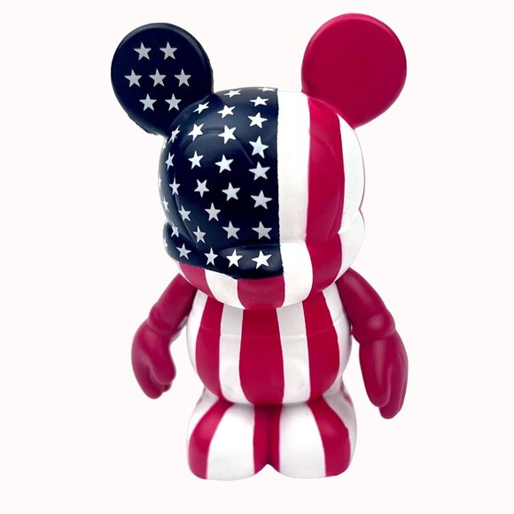 Disney Vinylmation Flag Series Collectible Figures Set Of 3 - Donut, Glow & USA - Picture 2 of 12